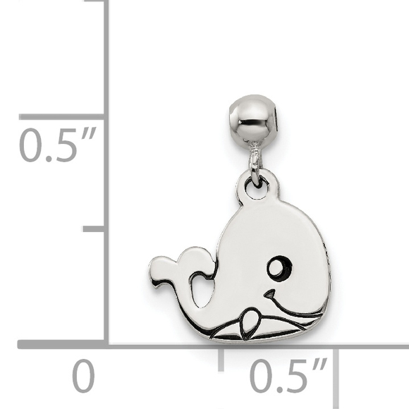 Mio Memento Sterling Silver Enamel Dangle Whale Charm - Picture 4 of 4